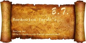 Benkovics Teréz névjegykártya